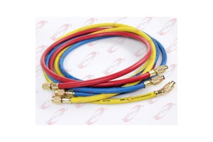 60" R410A High-Pressure Refrigerant Charging Color Hoses 800psi 1/4" 3/8" Flare